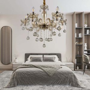 Avize Salon,oturma Odası 6 Li Cam Kol Bal Renk Bal Köpüğü